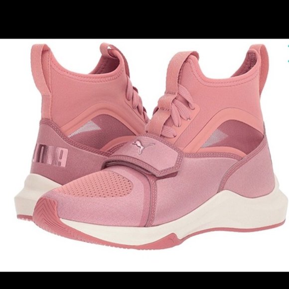 Puma Shoes - PUMA Phenom Ignite Rose Gold Hi Top Trainers - 8
